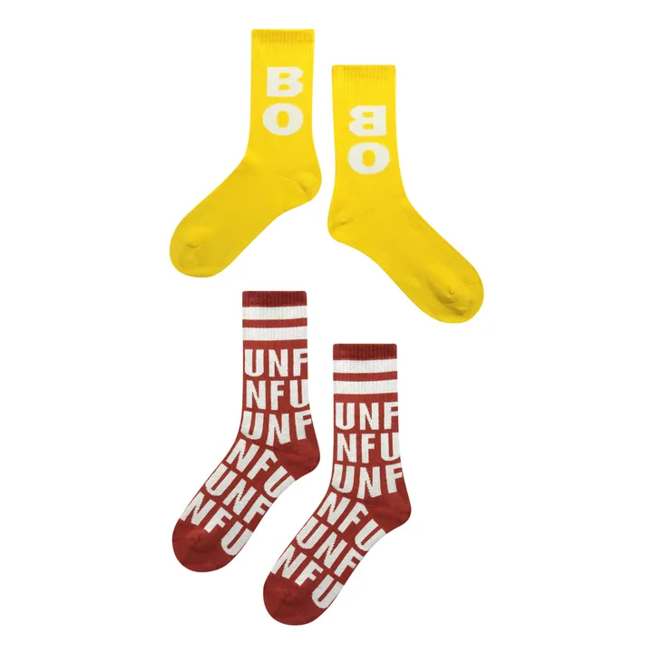 Set of Socks - Fun Capsule  | Brick red- Product image n°0