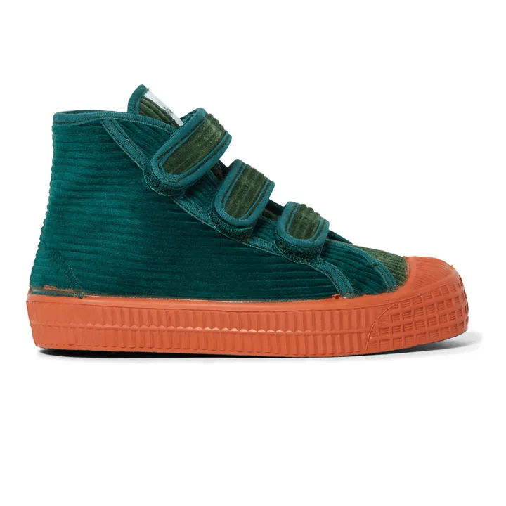 Zapatillas con velcro de terciopelo Star Dribble - Colección Infantil | Verde Kaki- Imagen del producto n°0