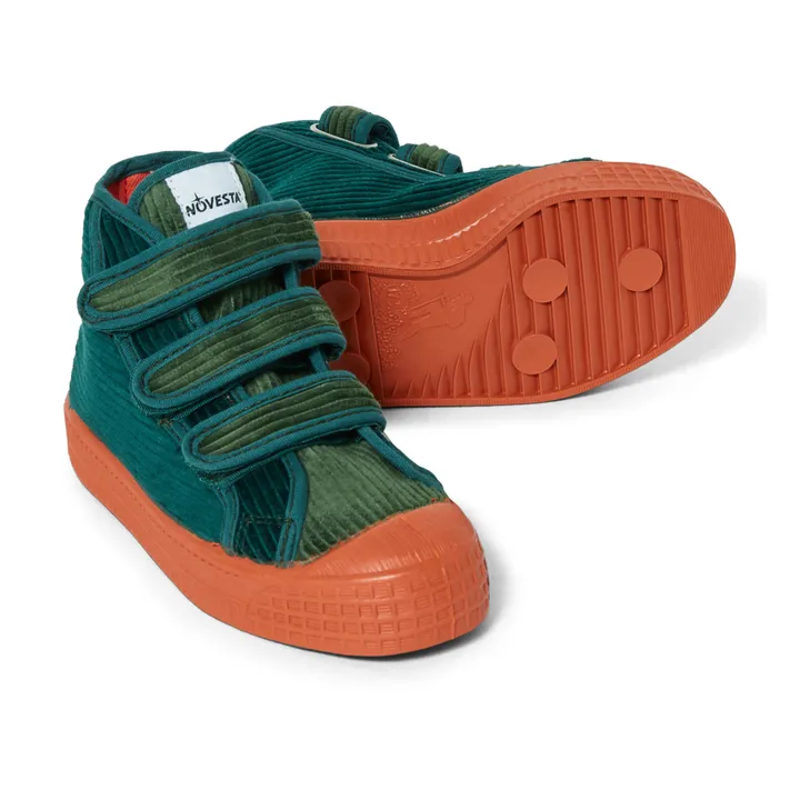 Zapatillas con velcro de terciopelo Star Dribble - Colección Infantil | Verde Kaki- Imagen del producto n°2