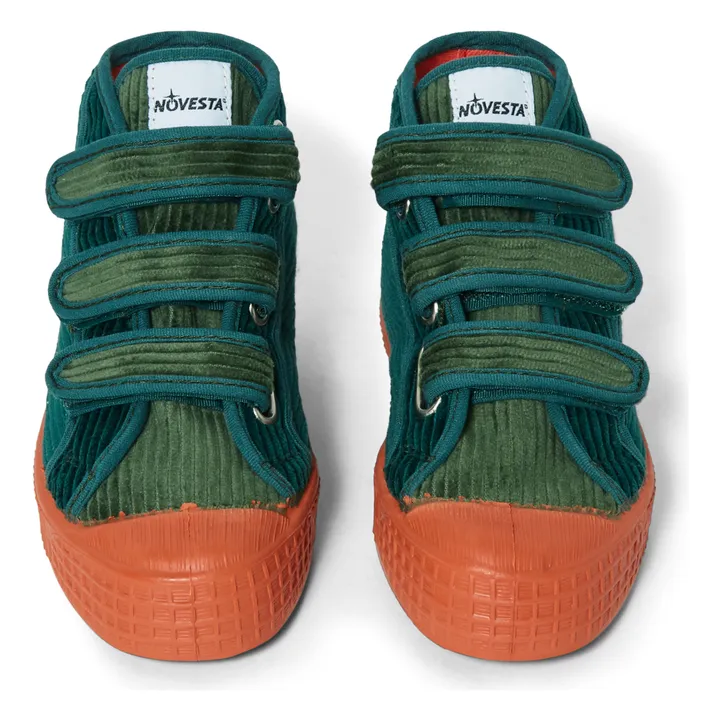 Zapatillas con velcro de terciopelo Star Dribble - Colección Infantil | Verde Kaki- Imagen del producto n°3