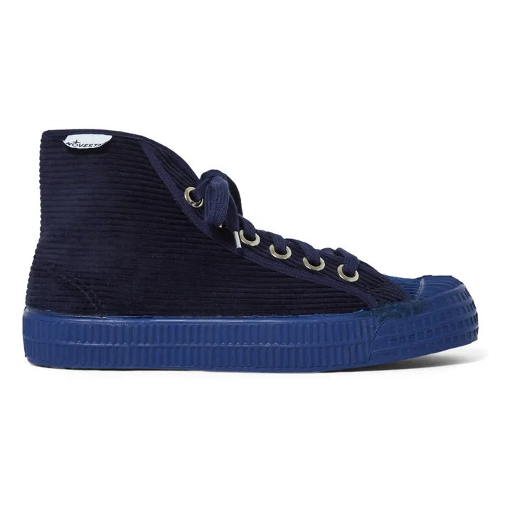 Sneakers Star Dribble con lacci in velluto | Blu marino- Immagine del prodotto n°0