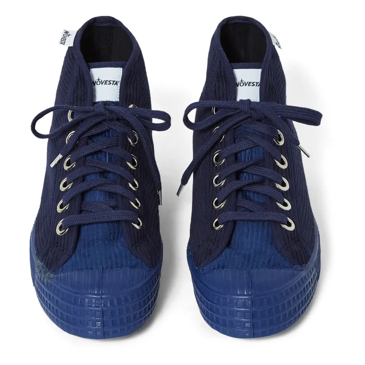 Sneakers Star Dribble con lacci in velluto | Blu marino- Immagine del prodotto n°3
