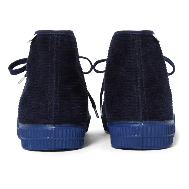 Sneakers Star Dribble con lacci in velluto | Blu marino- Immagine del prodotto n°4