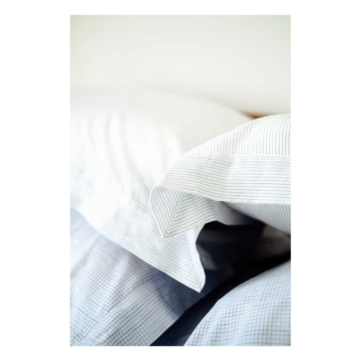 Federa da cuscino Jack in cotone tessuto a mano - Set di 2 | Azzurro- Immagine del prodotto n°2