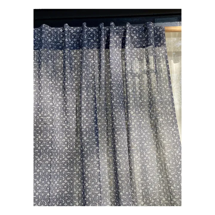 Par de cortinas de algodón Marge | Azul Gris- Imagen del producto n°0