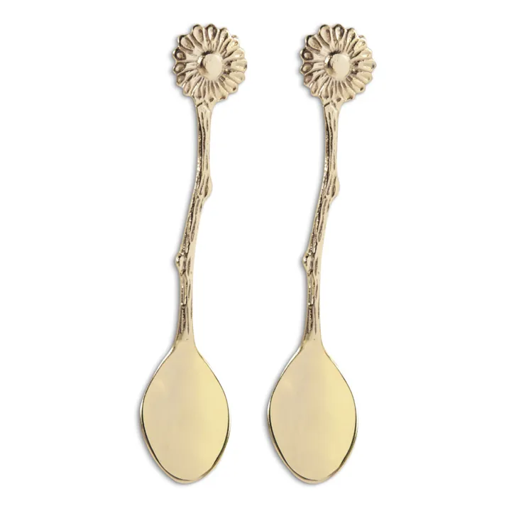 Daisy Spoons - Set of 2 | Gold- Product image n°0