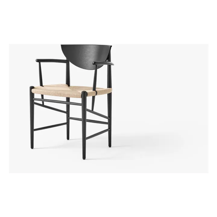 Chaise Drawn HM4 en bois avec accoudoirs | Chêne noir- Image produit n°3