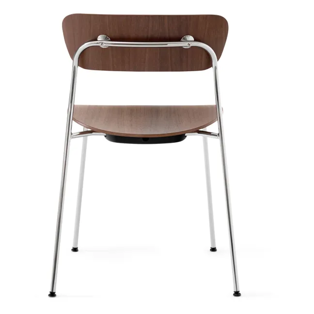 AV1 Pavilion Chairs, Chrome Frame - Set of 2 | Walnut