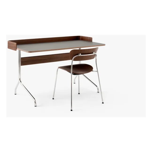 AV1 Pavilion Chairs, Chrome Frame - Set of 2 | Walnut