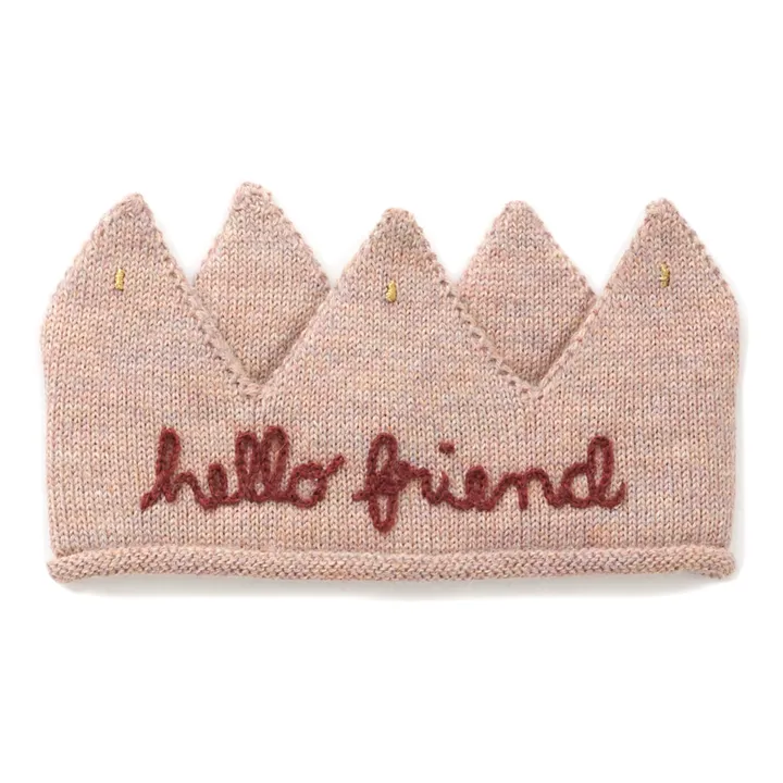 Hello Friend Alpaca Wool Crown | Nude- Product image n°0
