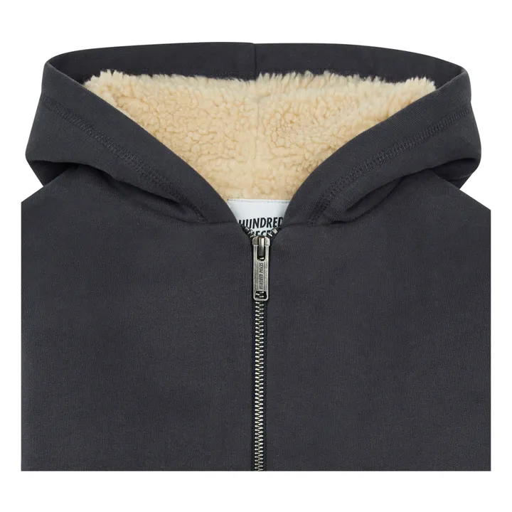 Suéter Cremallera algodón orgánico | Negro- Imagen del producto n°1