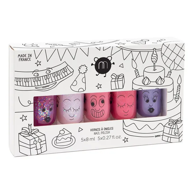 Nagellack im 5er-Pack- Sheepy, Polly, Cookie, Kitty und Piglou