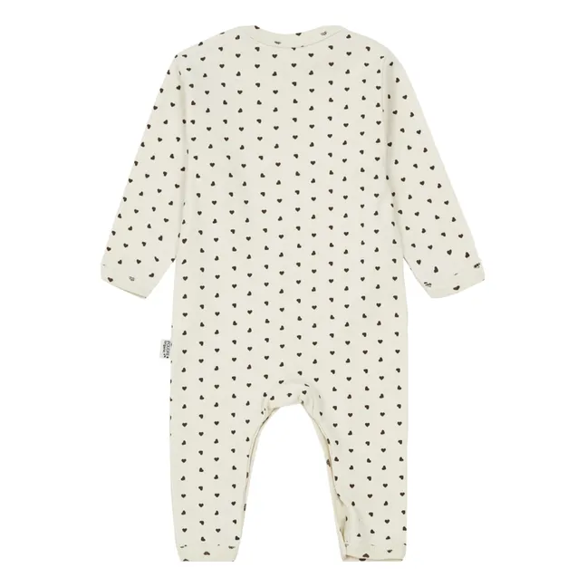 Pijama de algodón orgánico Artemisa Corazón | Blanco