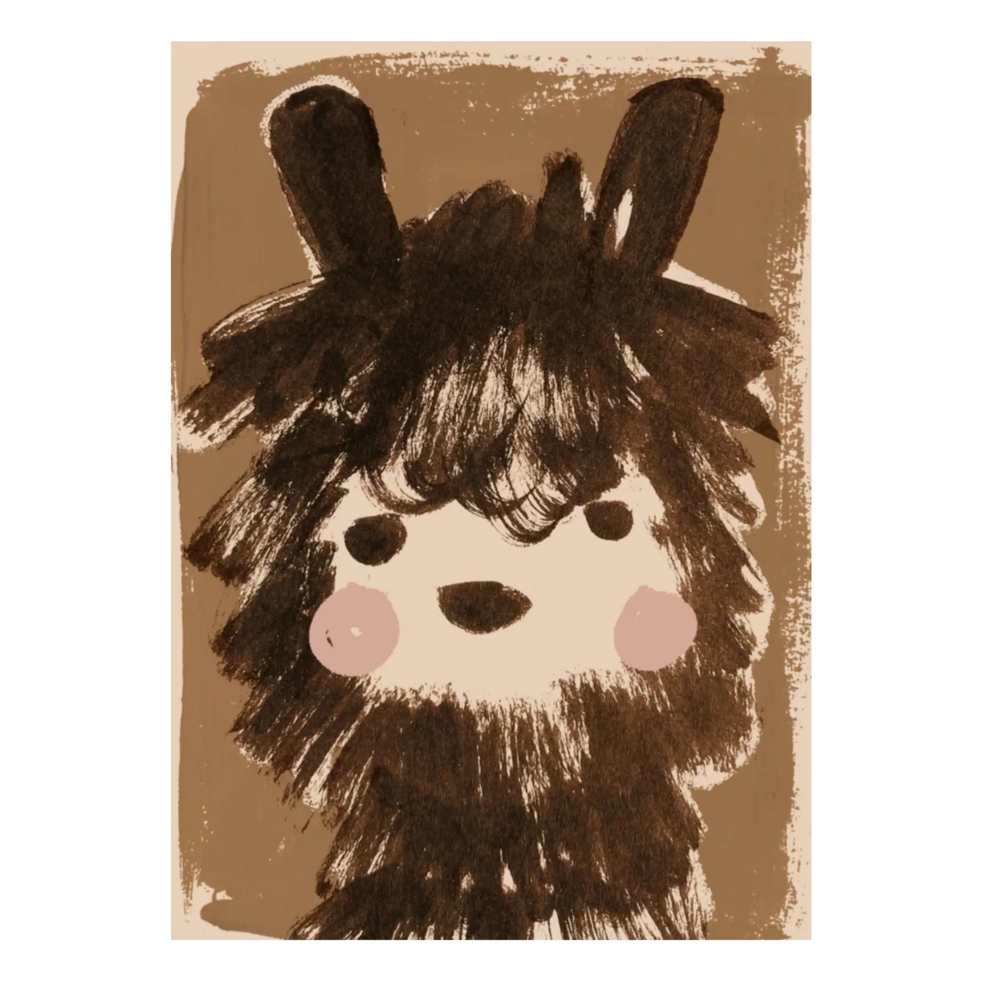 Studio Loco Multicoloured Large Alpaca Poster