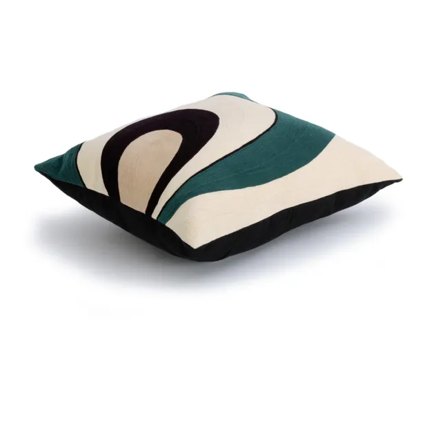 Coussin Paon  | Bleu Sarah