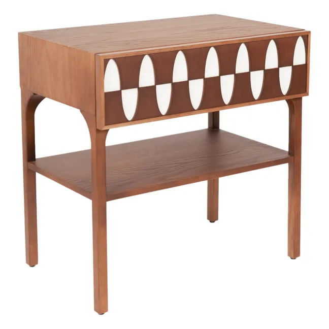 Ecaille Walnut Bedside Table | Walnut