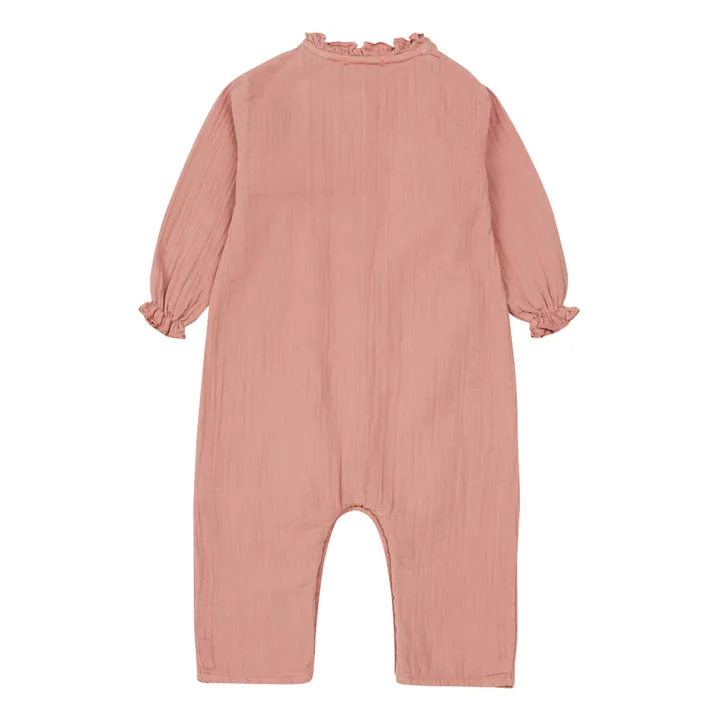 Myrtille Cotton Muslin Pyjamas | Pale pink- Product image n°5
