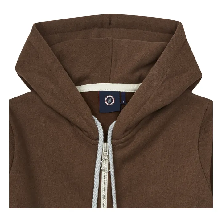 Sweatshirt mit Reißverschluss | Braun- Produktbild Nr. 1