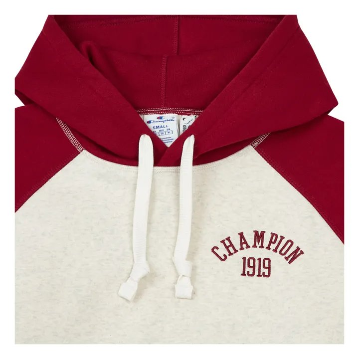 Organic Cotton Two-Tone Hoodie - Adult Collection  | Burgundy- Product image n°1