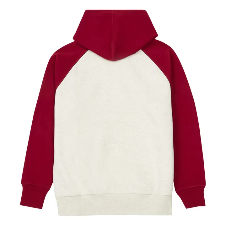 Organic Cotton Two-Tone Hoodie - Adult Collection  | Burgundy- Product image n°2