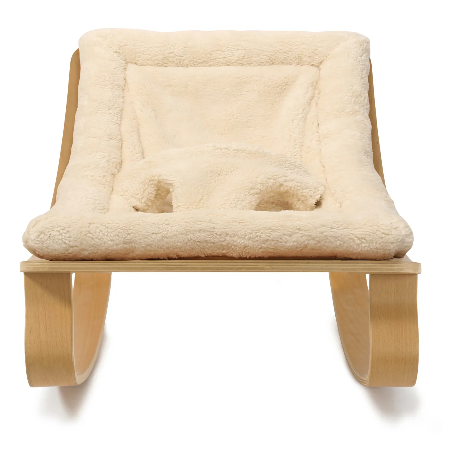 Levo Beech Wood Baby Bouncer | Ecru- Product image n°4