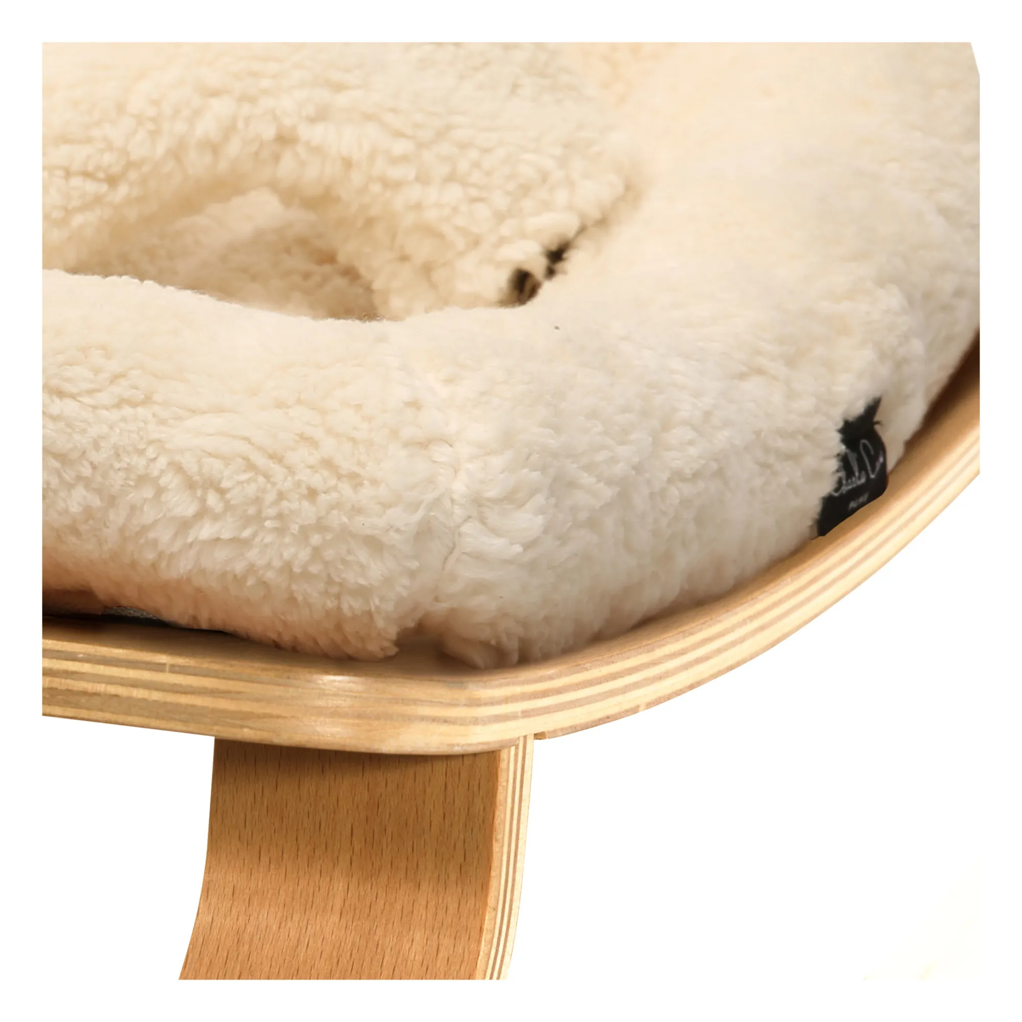 Levo Beech Wood Baby Bouncer | Ecru- Product image n°5