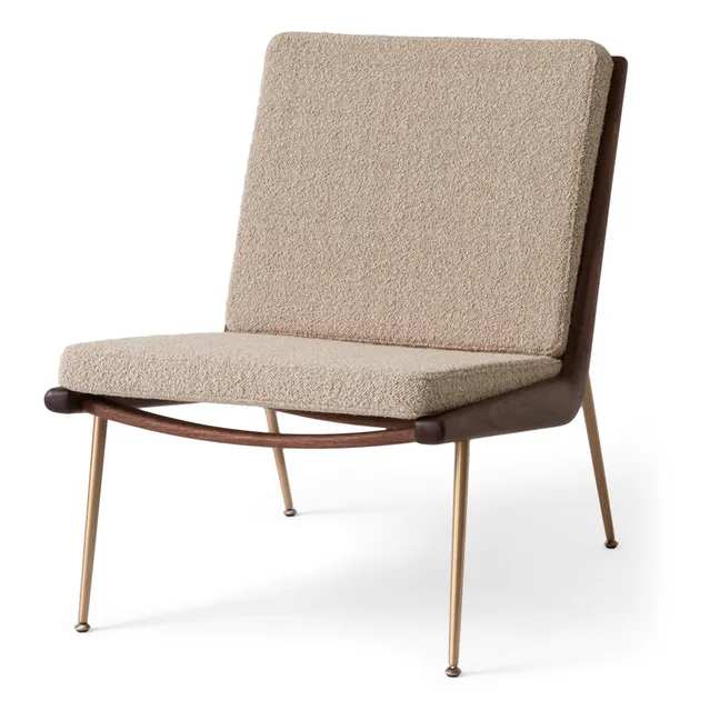 HM1 Boomerang Lounge Chair, Walnut Wood Frame | Walnut