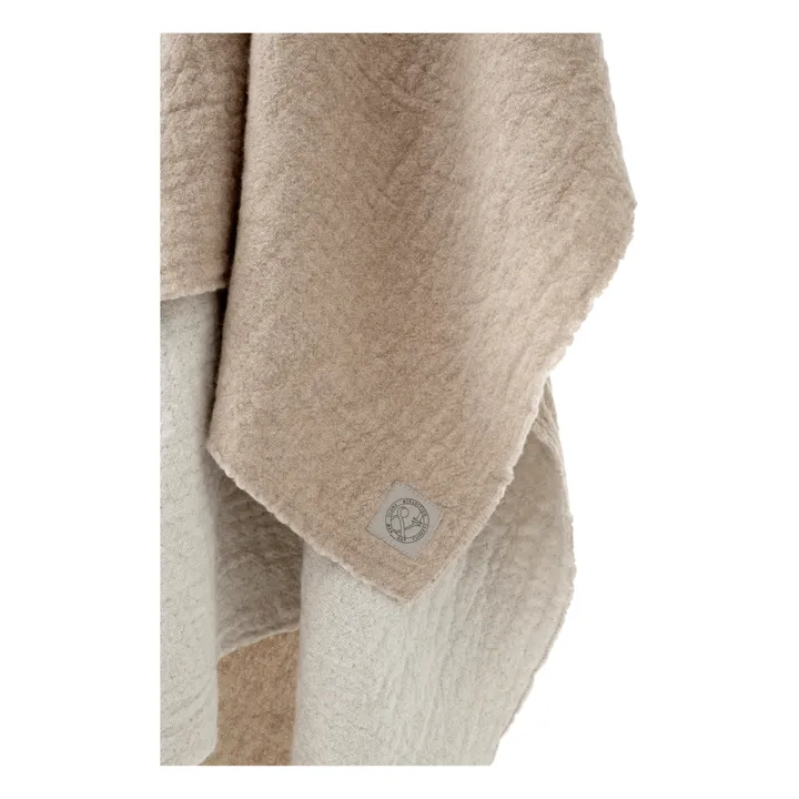 Plaid in lana merino | Beige- Immagine del prodotto n°1