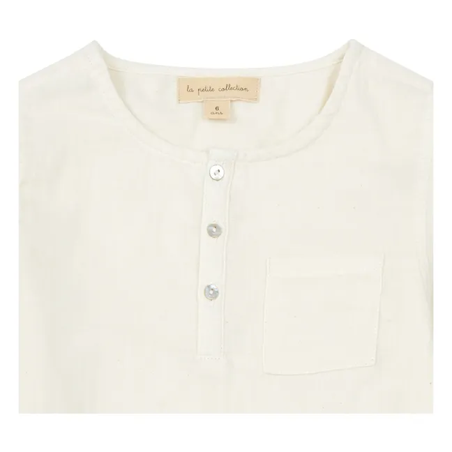 Organic Cotton Muslin Kurta Shirt | Ecru