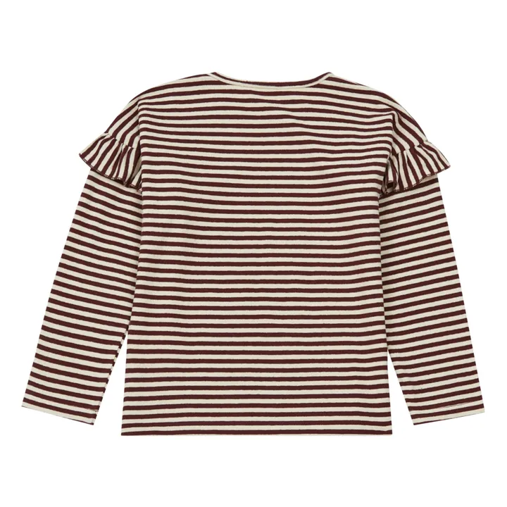 Striped T-shirt | Burgundy- Product image n°2