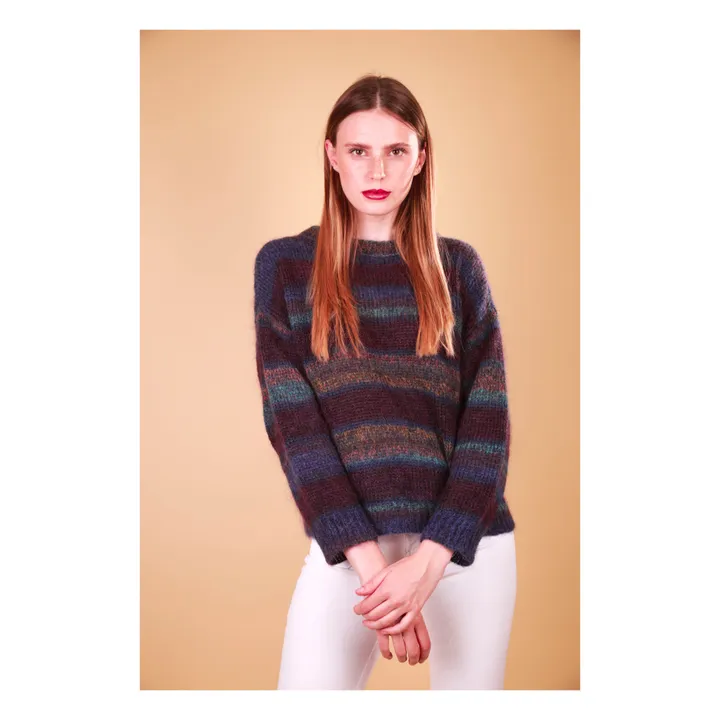 Molly Wool and Kid Mohair Jumper | Plum- Product image n°1