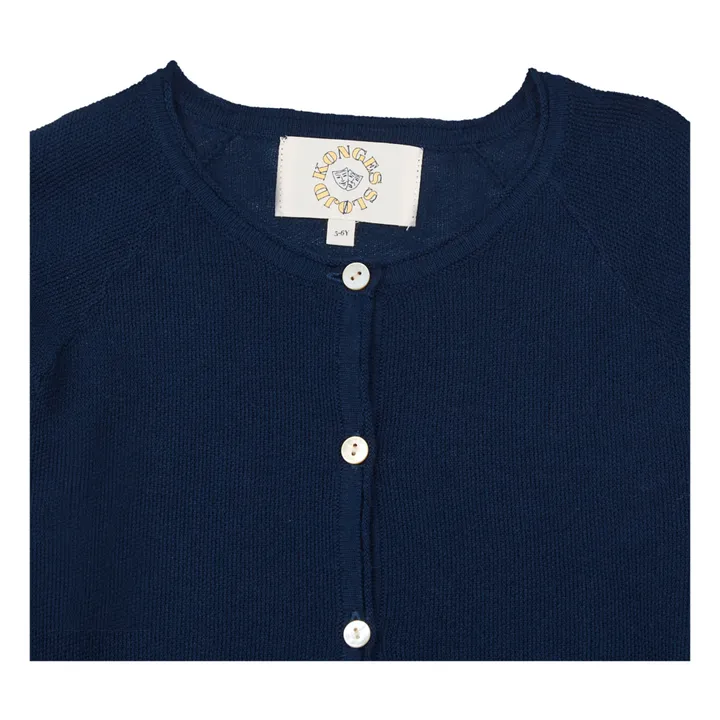 Cypress Organic Cotton Cardigan  | Navy blue- Product image n°1