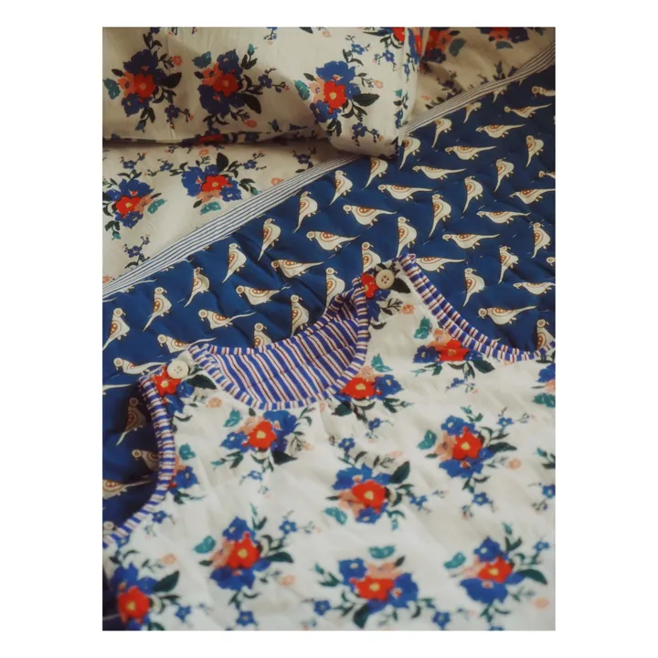 Wende-Schlafsack aus Baumwolle Alex Flowers | Blau- Produktbild Nr. 1