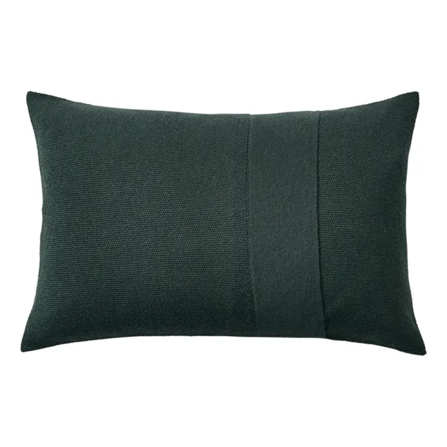 Layer Lama Wool Cushion | Dark green