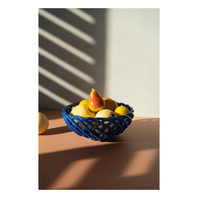 Sicilia Ceramic Salad Bowl | Navy blue