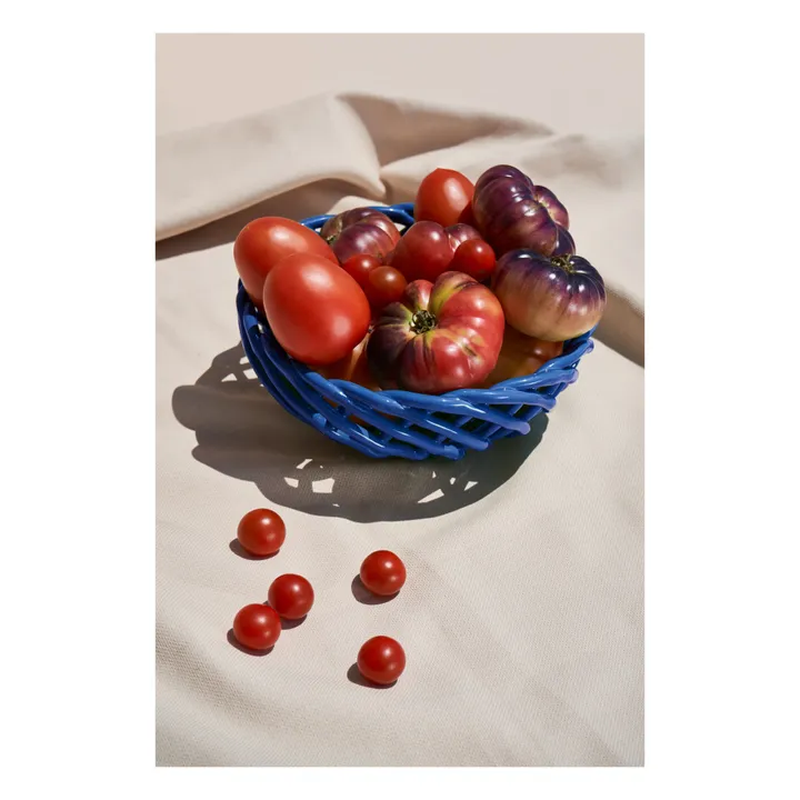 Sicilia Ceramic Salad Bowl | Navy blue- Product image n°4