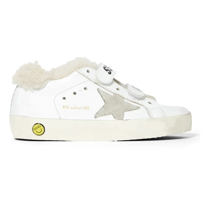 Old School Sheep Velcro Sneakers | White- Product image n°0