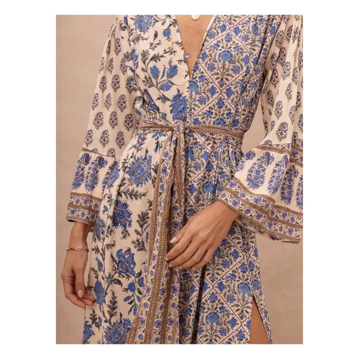 Lazuli Belted Dress | Blue- Product image n°8