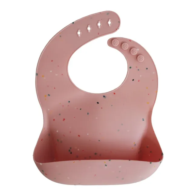 Confetti Silicone Bib | Pink