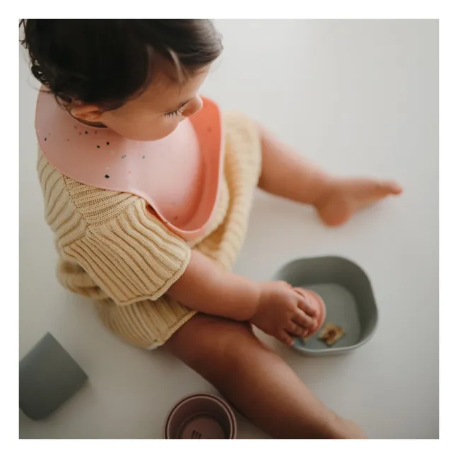 Bavaglino Confetti in silicone | Rosa