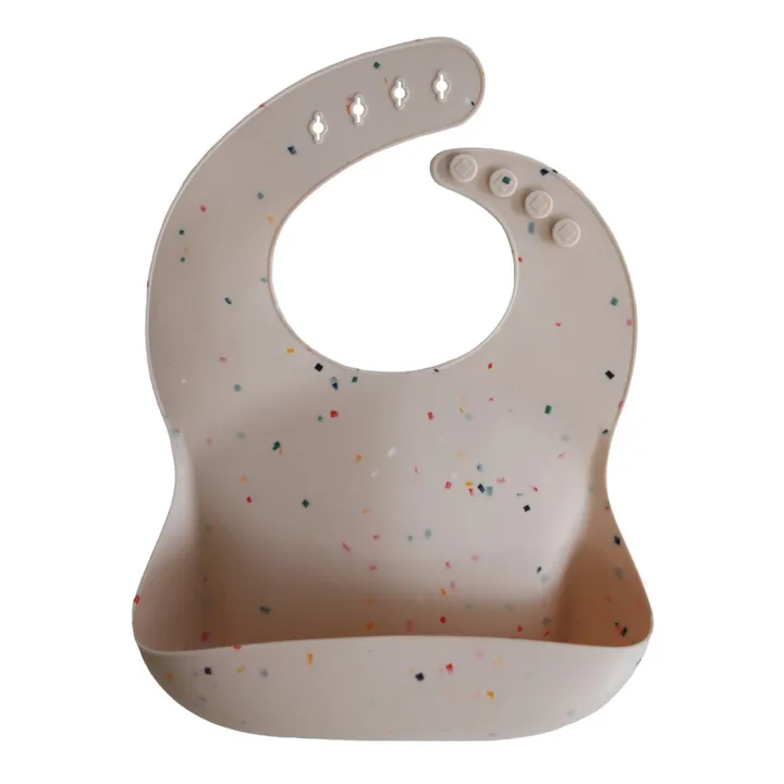 Babero de silicona Confettis | Vainilla- Imagen del producto n°0