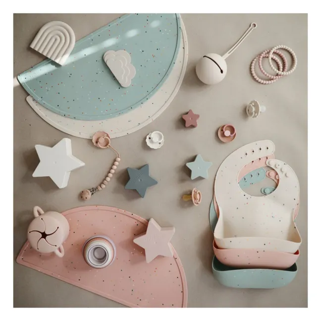 Set da tavola Confetti in silicone | Rosa
