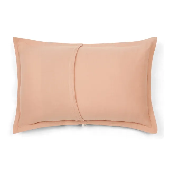Taie d'oreiller Tamaris en double gaze de coton | Vieux Rose