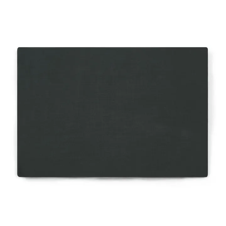 Rye Double Cotton Muslin Fitted Sheet | Black- Product image n°1
