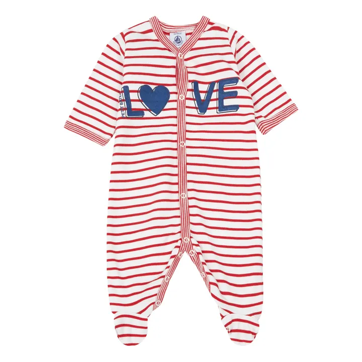 Tampica Striped Love Pyjamas | Red- Product image n°0