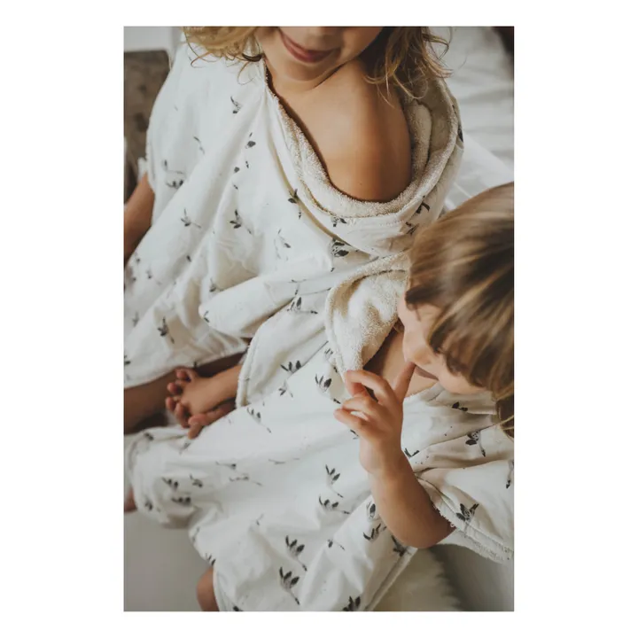 Poncho de bain Pépito Oie | Sable- Image produit n°1