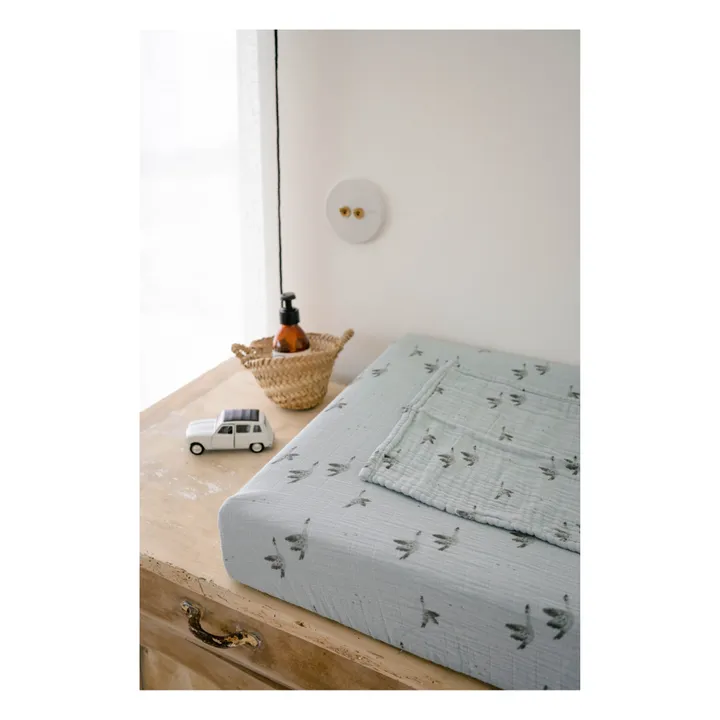 Fanny Goose Changing Mat Cover | Light blue- Product image n°1