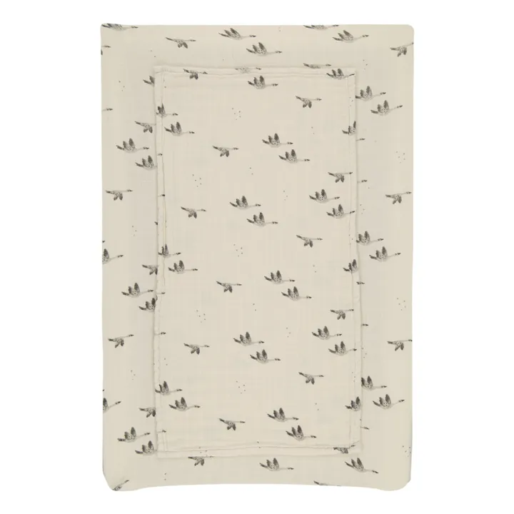 Funda de cambiador con ocas Fanny | Arena- Imagen del producto n°0