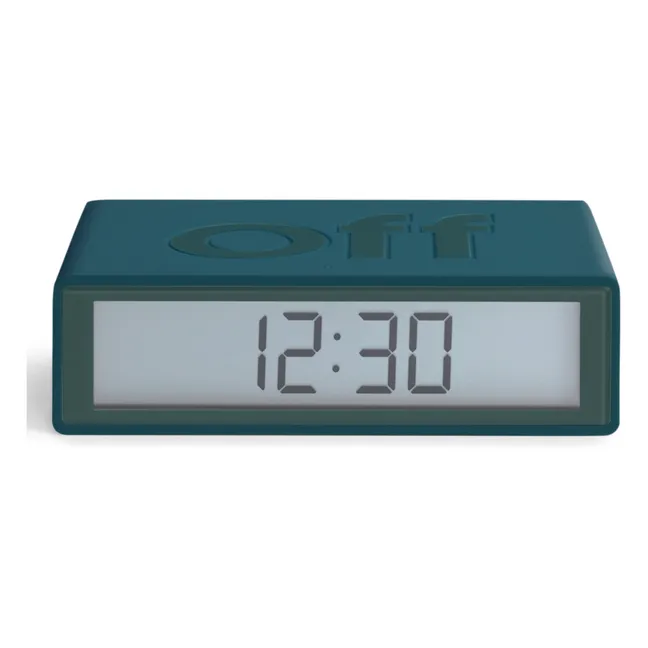 Flip+ Travel Alarm Clock | Peacock blue