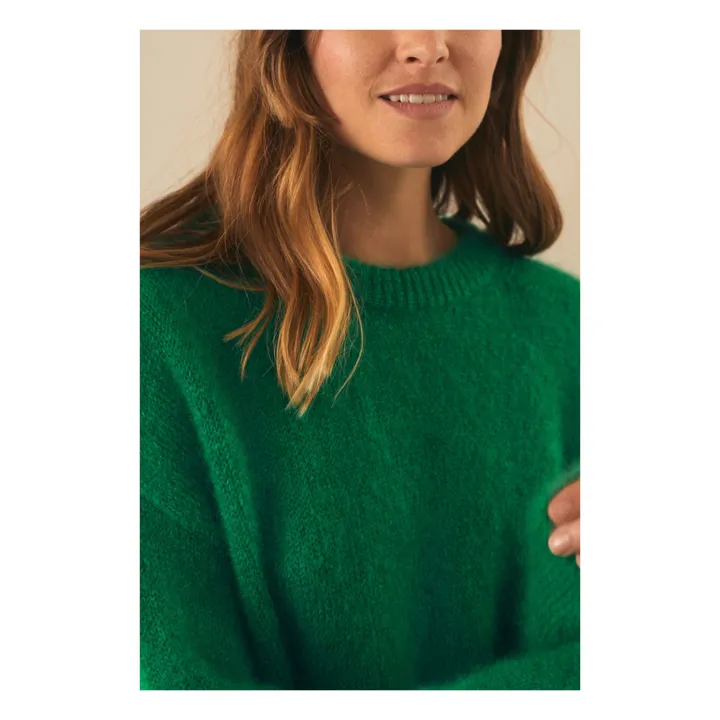 Naomie Superkid Mohair Jumper | Green- Product image n°2